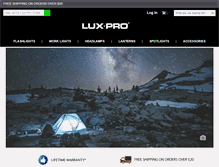 Tablet Screenshot of luxproflashlights.com